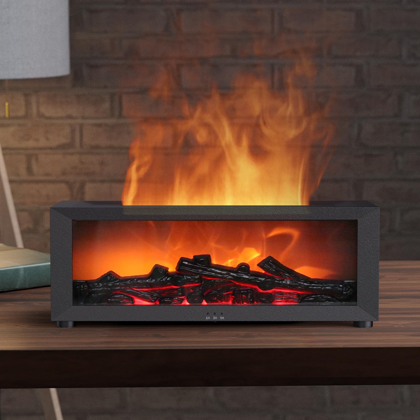 Electric Fireplace Heater with Color Changing Flames
