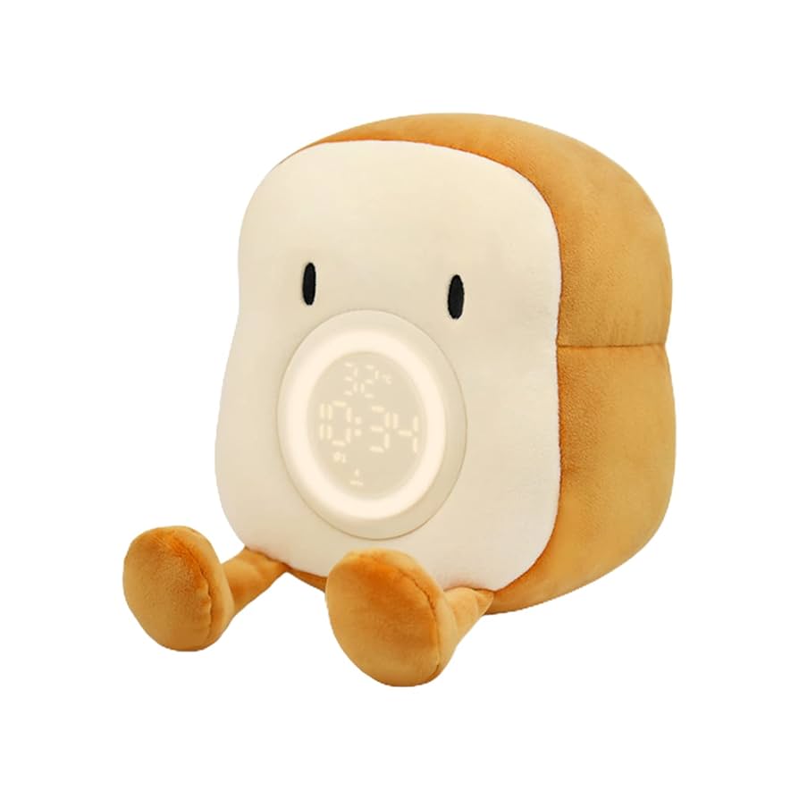 Cute Toast Alarm Clock with LED Display