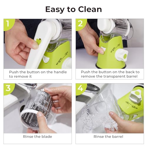 Multi-Function Rotary Cheese Grater & Vegetable Shredder