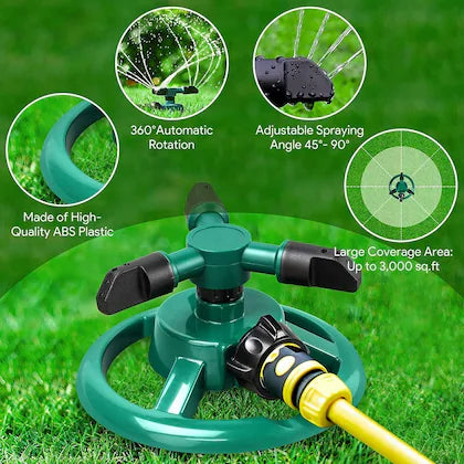 360° Rotating Garden Lawn Sprinkler