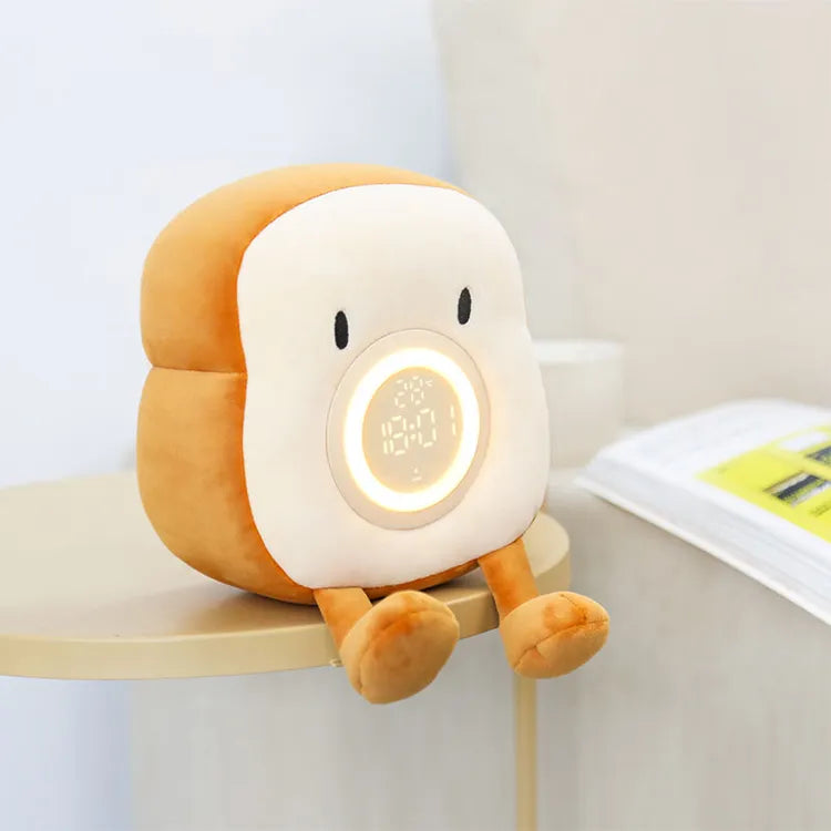 Cute Toast Alarm Clock with LED Display