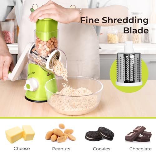 Multi-Function Rotary Cheese Grater & Vegetable Shredder